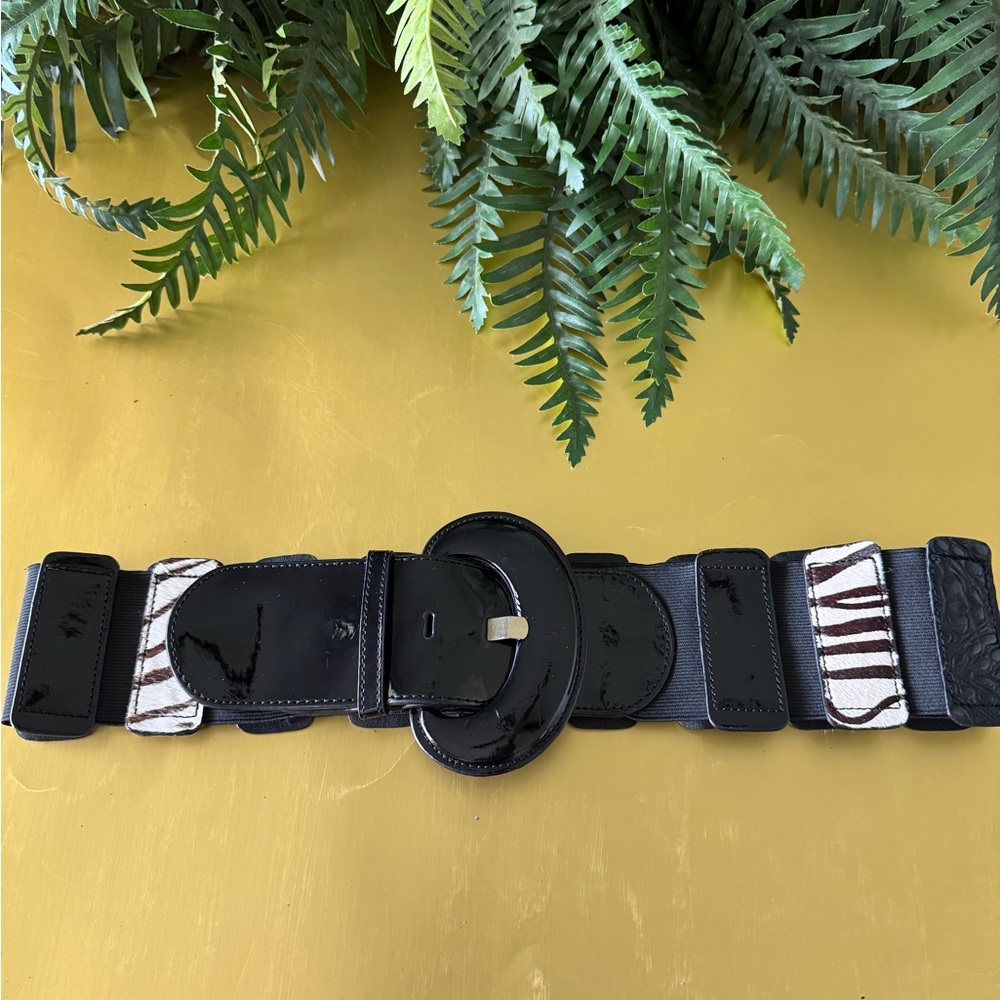 Black and White Wide Belt